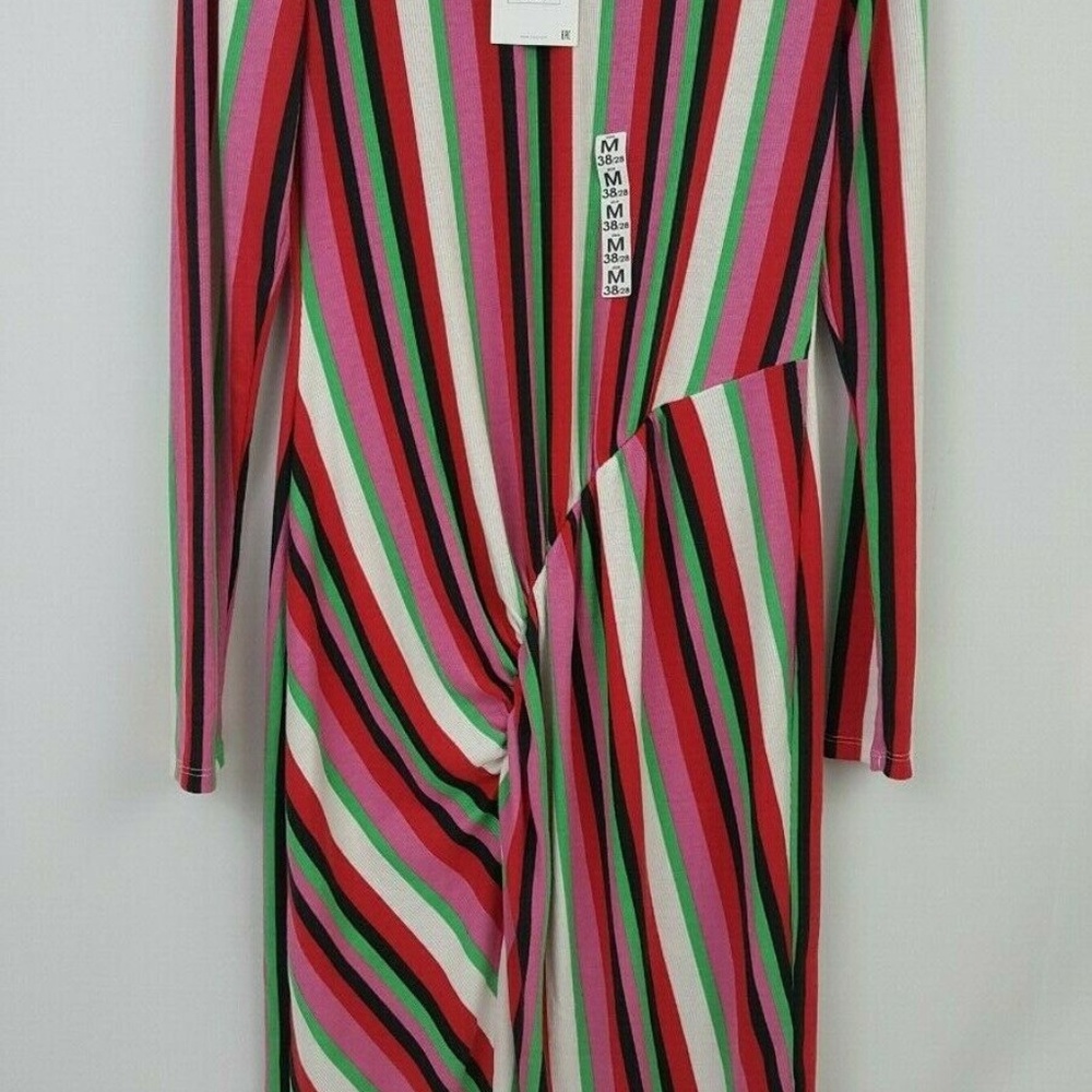 ZARA Collection Women's Striped Midi Dress Size M